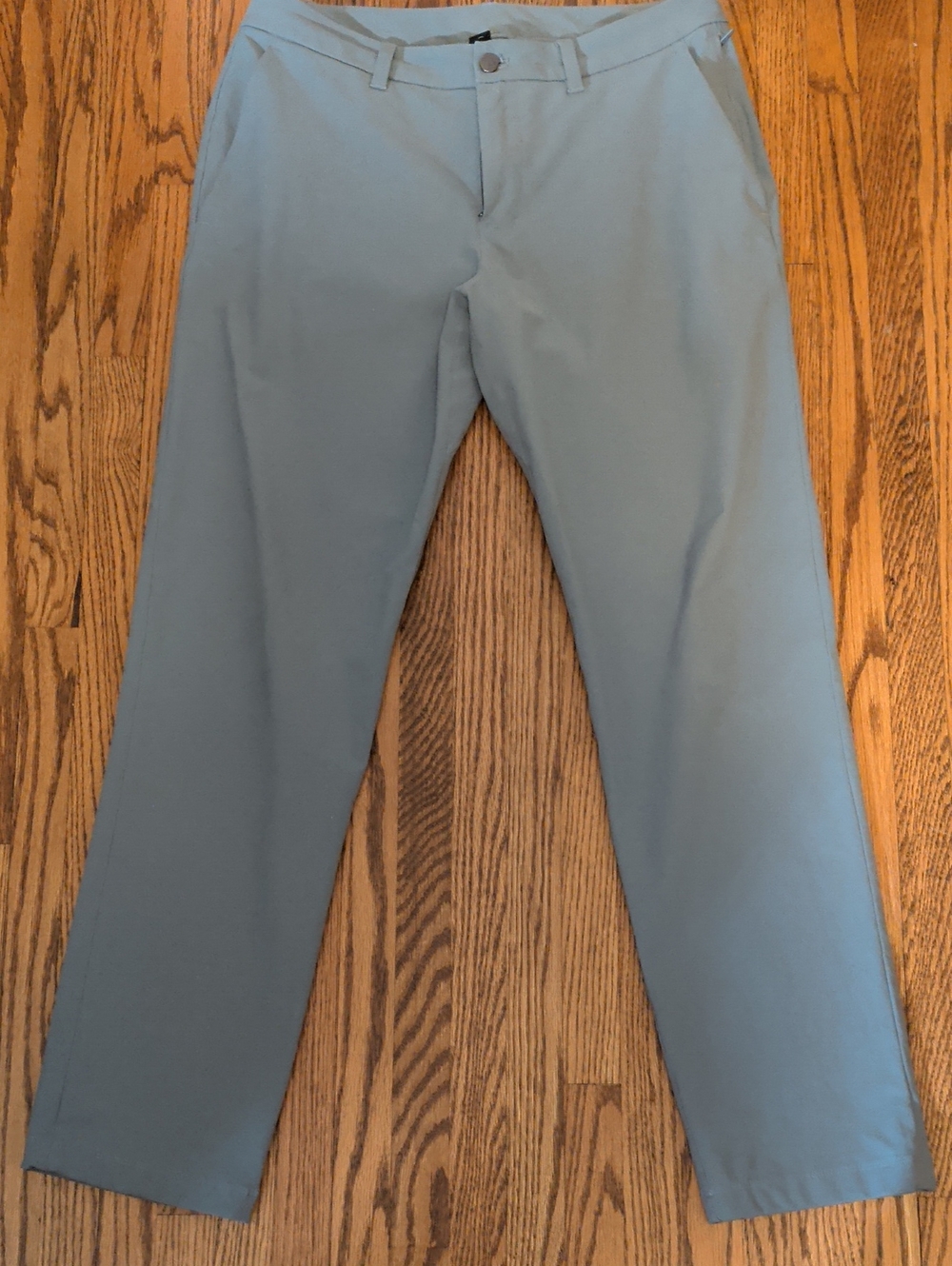lululemon athletica Dusty Blue Straight-Leg Chinos. ABC Classic Fit. 32L